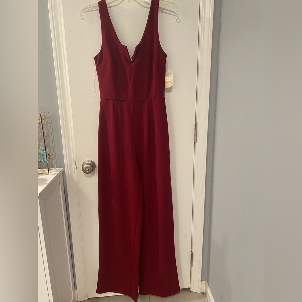 Altar'd State Wine Red Jumpsuit